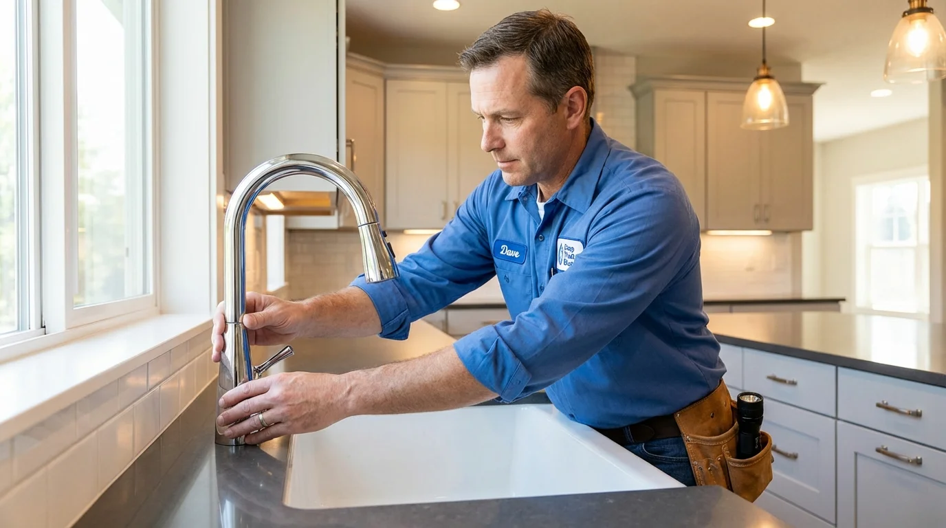 Kitchen faucet installation by Johns Plumbing LLC in Pine Grove