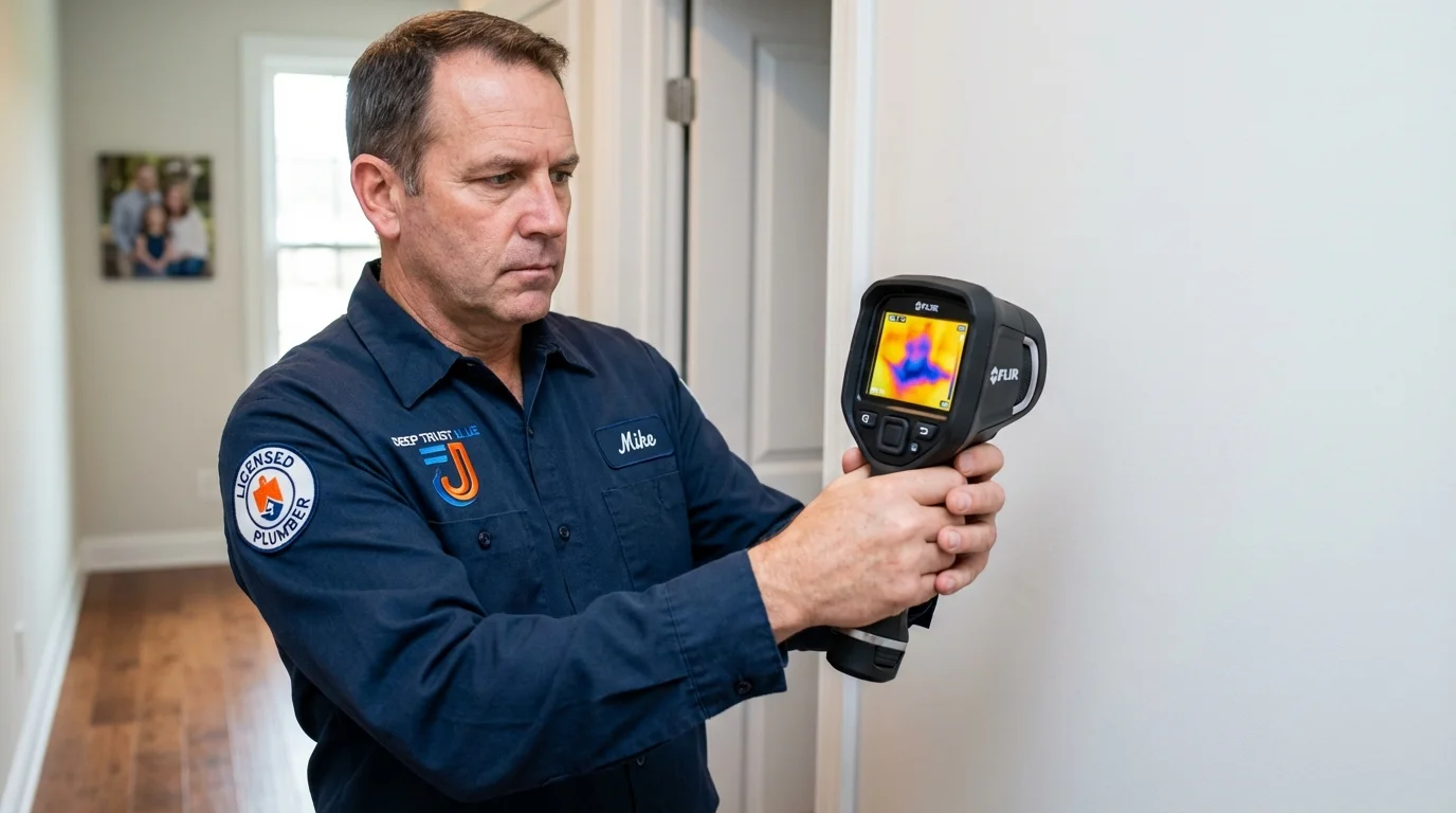 Thermal imaging leak detection by Johns Plumbing LLC in Pine Grove